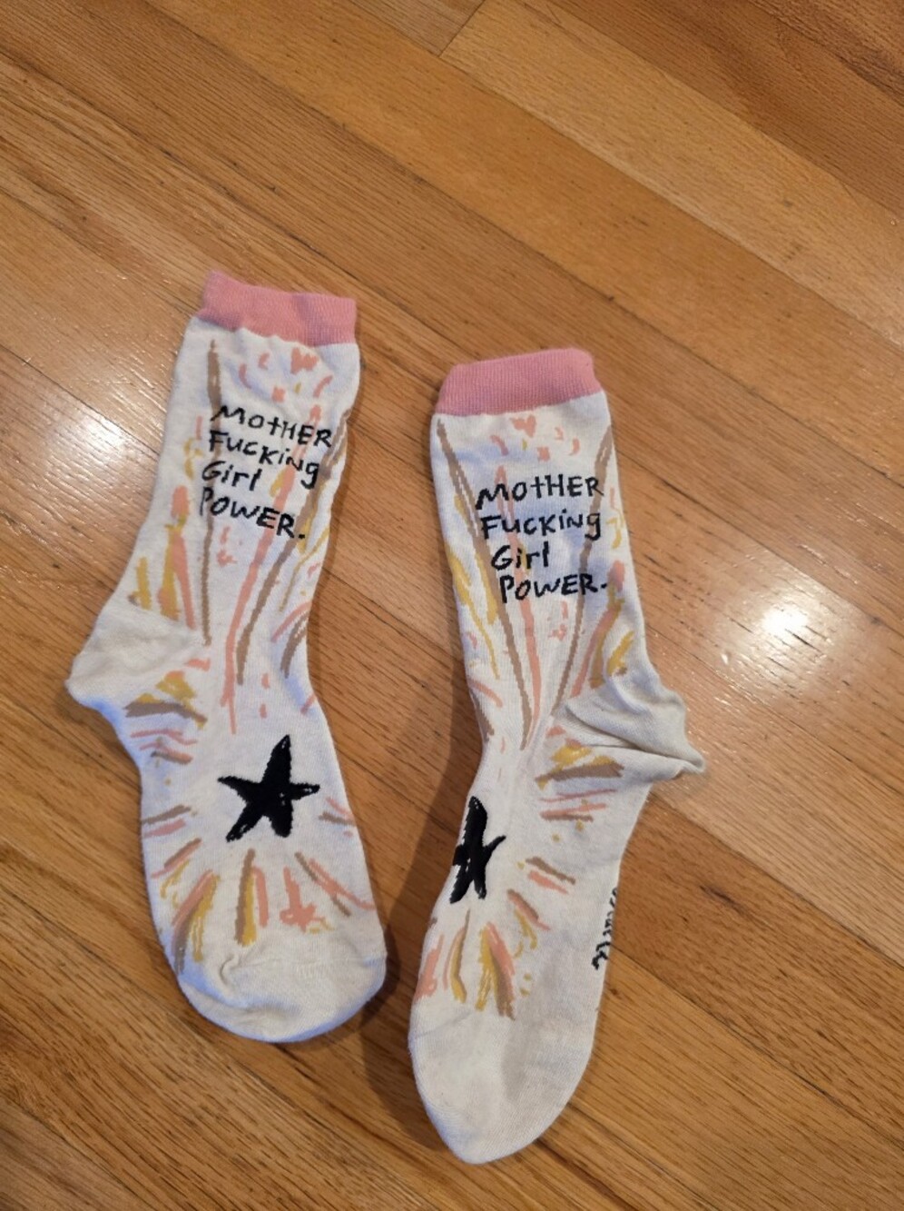 Blue Q Motherfucking Girl Power Crew Socks